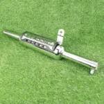 Mach7 INDORI CHROME HEAT SHILED BLACK CHROME FOR ROYAL ENFIELD ROYAL SOUND MADEININDIA Royal Enfield Classic, Classic 350, Classic 500, Thunder Bird 350, Thunder Bird 500 Full Exhaust System  (Mild Steel)