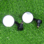 Mach7 Manual Rear View Mirror Set for Royal Enfield Classic & Electra – Dual Side Mirrors (Left & Right) | Driver Side | Black