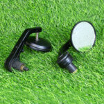 Mach7 Manual Rear View Mirror Set for Royal Enfield Classic & Electra – Dual Side Mirrors (Left & Right) | Driver Side | Black - Image 3