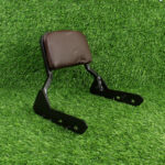 Mach7 Harley Style Carrier with Backrest – Brown Cushion Pillion Support for Royal Enfield Reborn 350 - Image 2