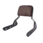 Mach7 Harley Style Carrier with Backrest – Brown Cushion Pillion Support for Royal Enfield Reborn 350