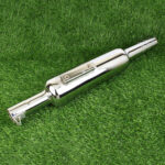 Mach7 Short Bottle Empty Dholki Silencer for Royal Enfield Classic Reborn 350 – Chrome | Free Flow Sound | Heavy Mild Steel | Made in India