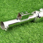 Mach7 Short Bottle Empty Dholki Silencer for Royal Enfield Classic 350/Classic 500/Electra – Small Mouth Chrome Free Flow Exhaust | Heavy Mild Steel | Made in India - Image 3